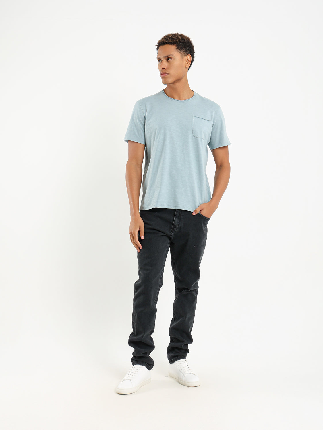 Unfinished Hem T-Shirt - Outlet