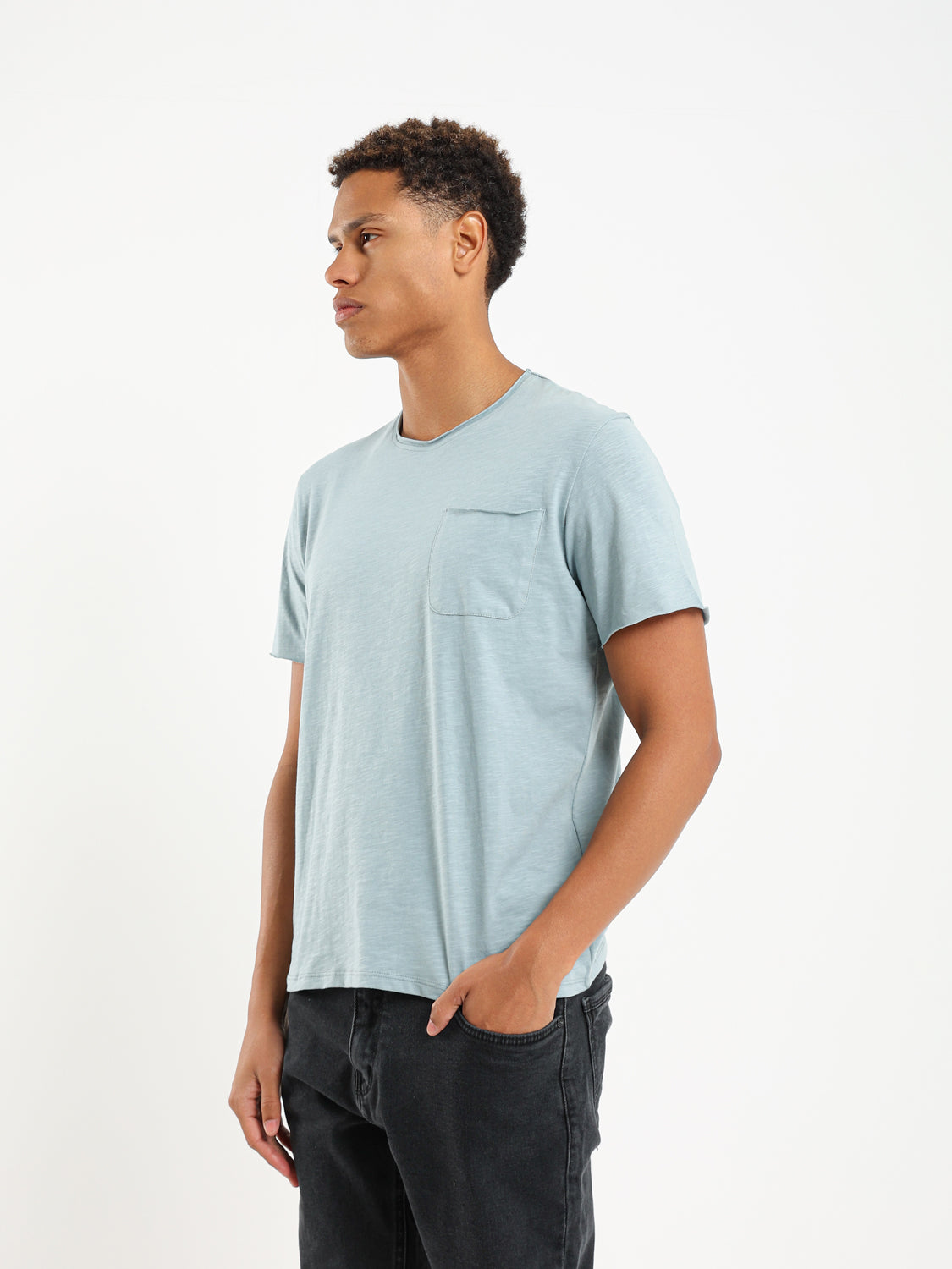 Unfinished Hem T-Shirt - Outlet