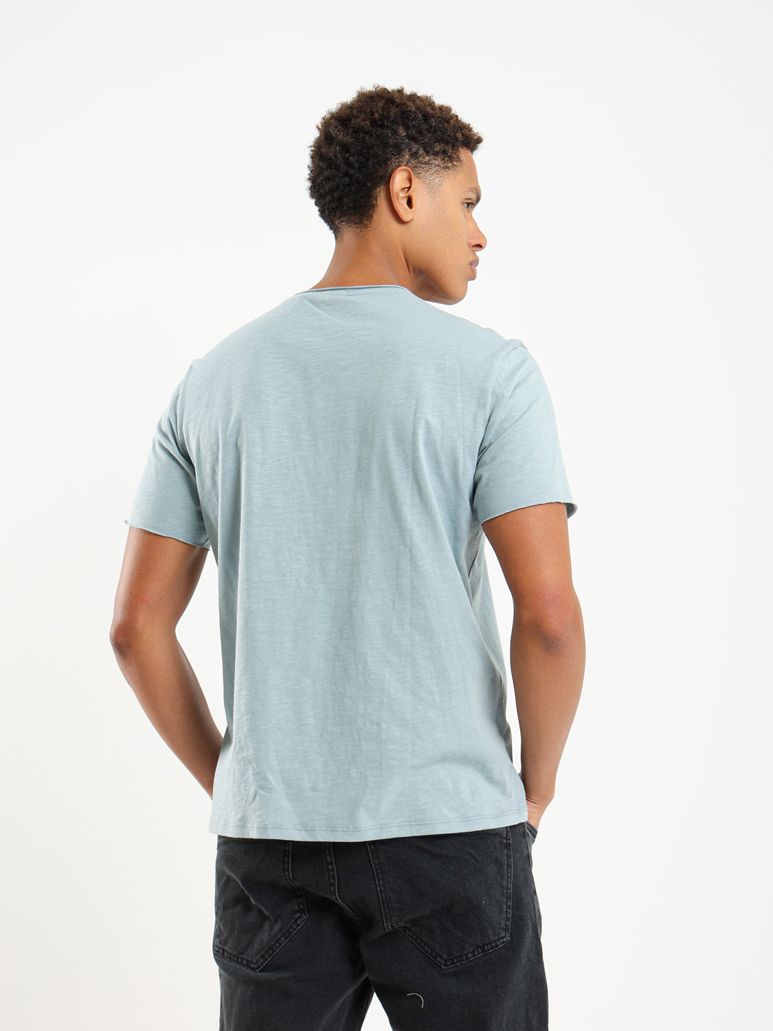 Unfinished Hem T-Shirt - Outlet