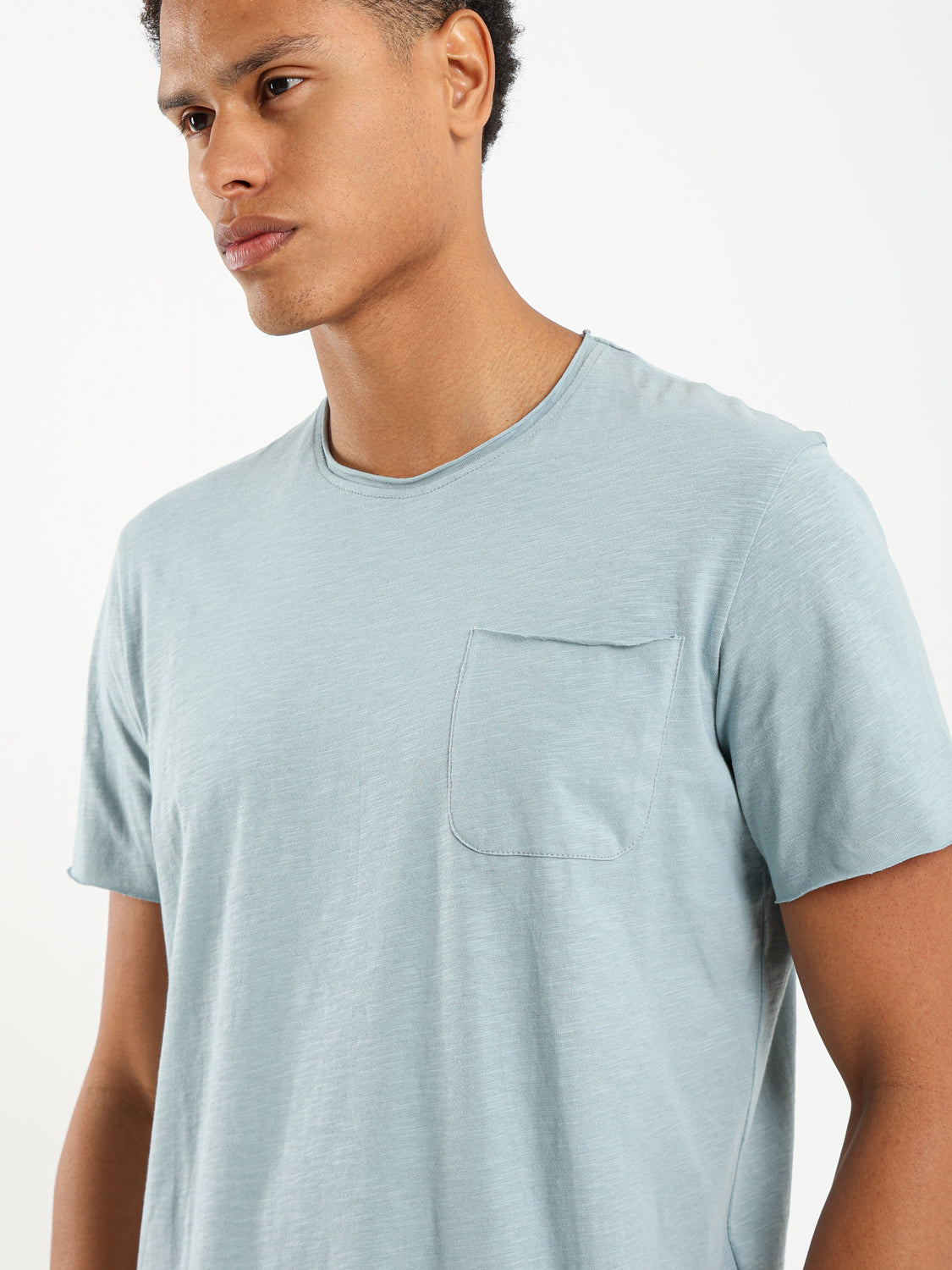 Unfinished Hem T-Shirt - Outlet