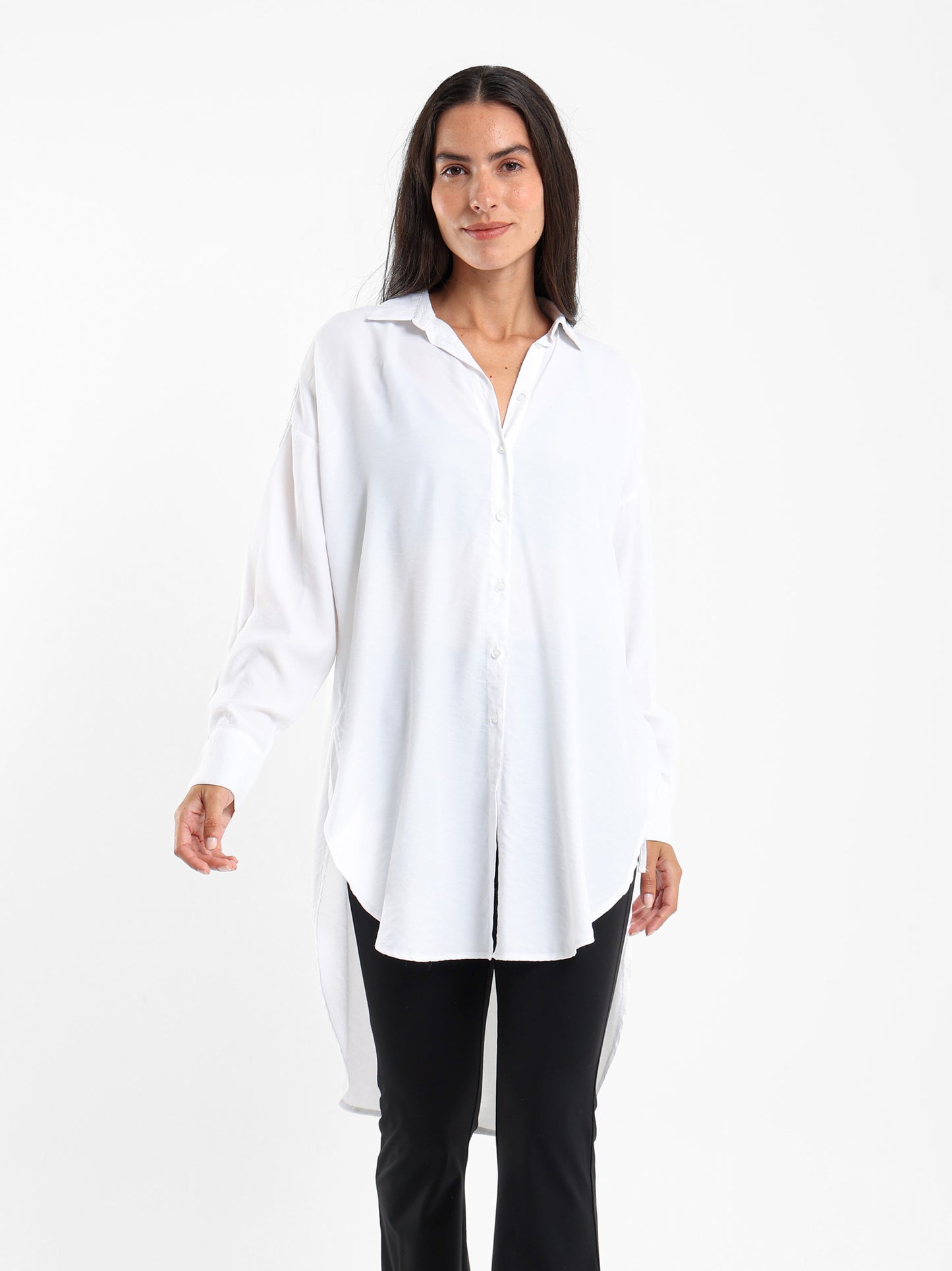 Oversized Shirt with Side Tie