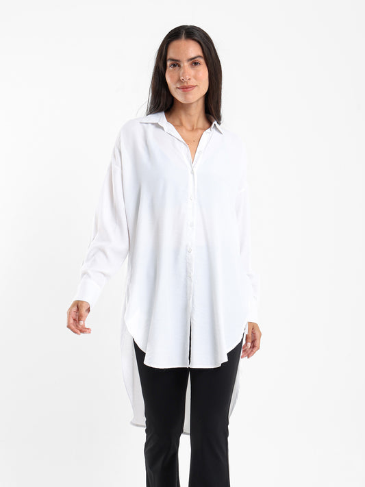 Oversized Shirt with Side Tie