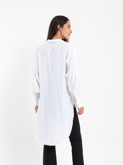 Oversized Shirt with Side Tie