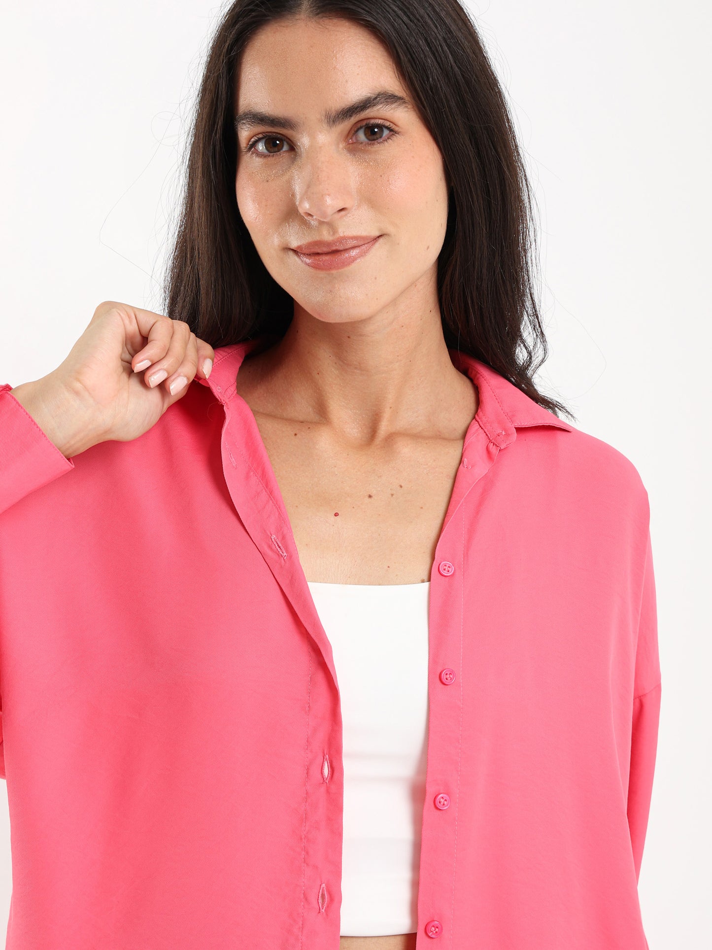 Oversized Shirt with Side Tie