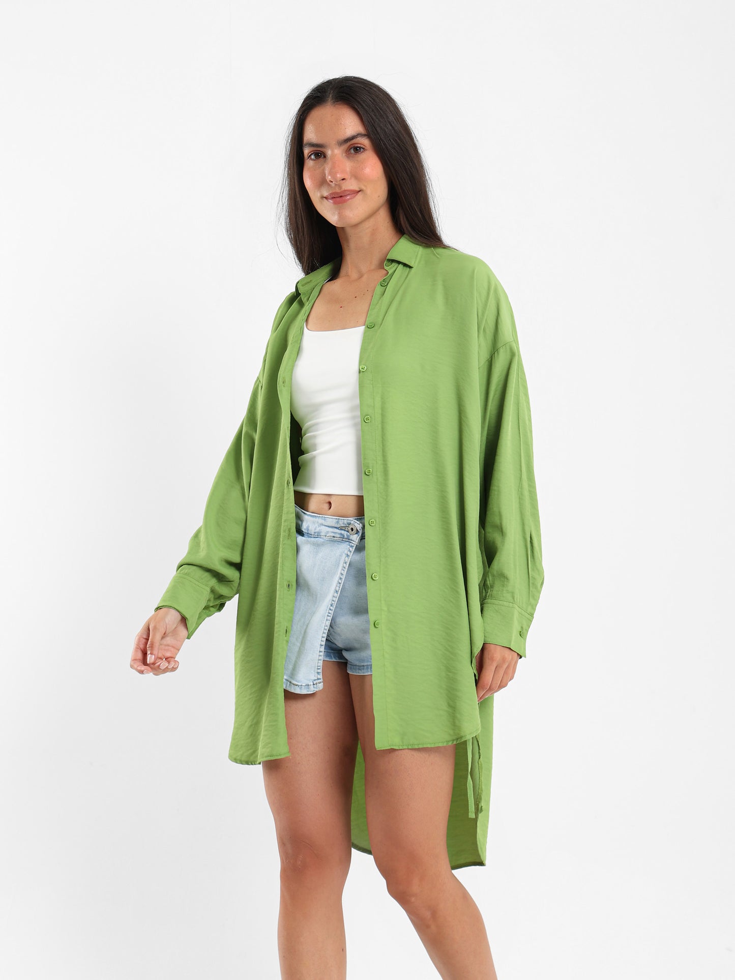 Oversized Shirt with Side Tie
