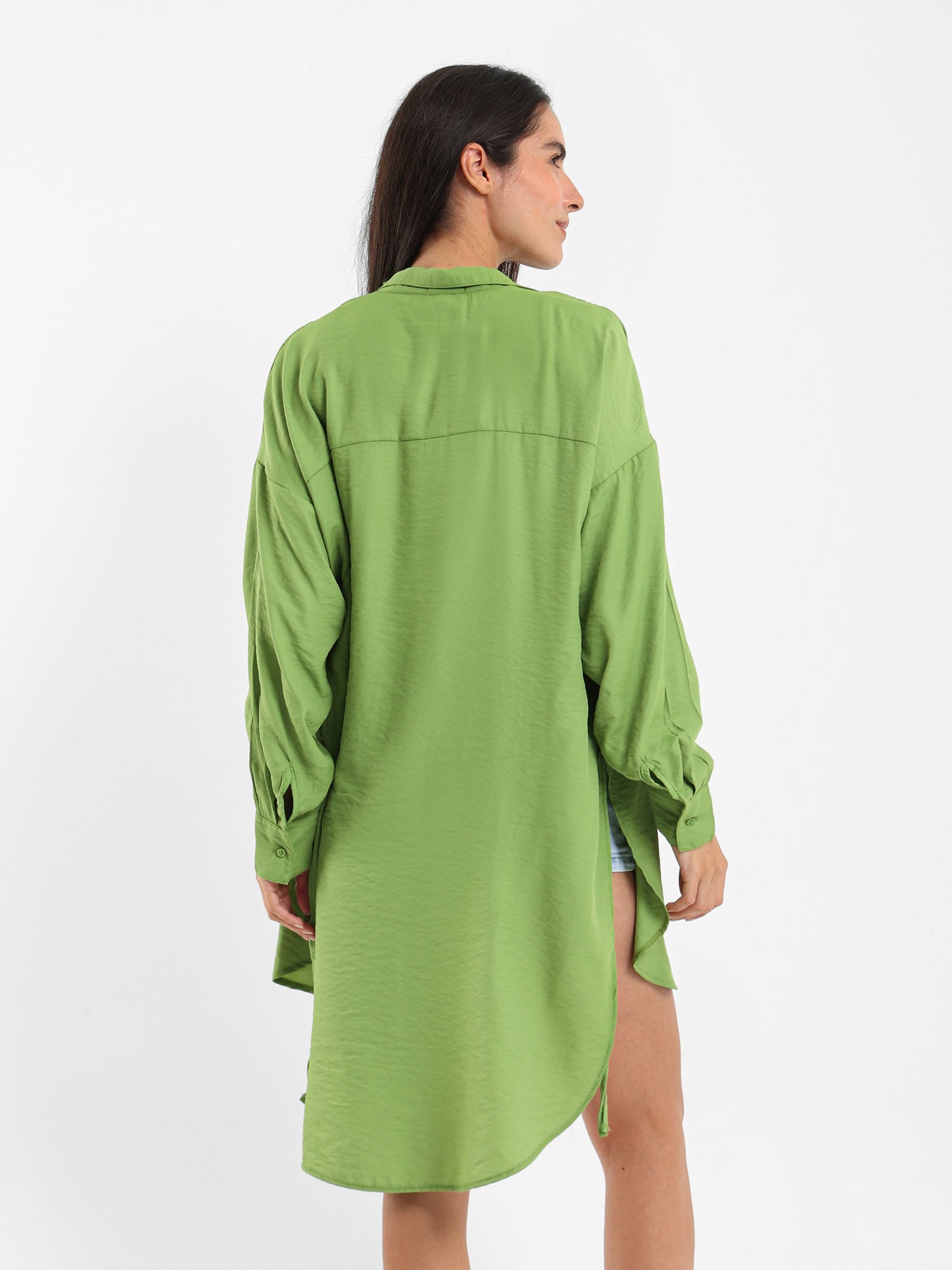 Oversized Shirt with Side Tie