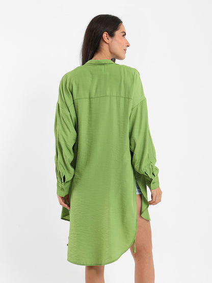 Oversized Shirt with Side Tie