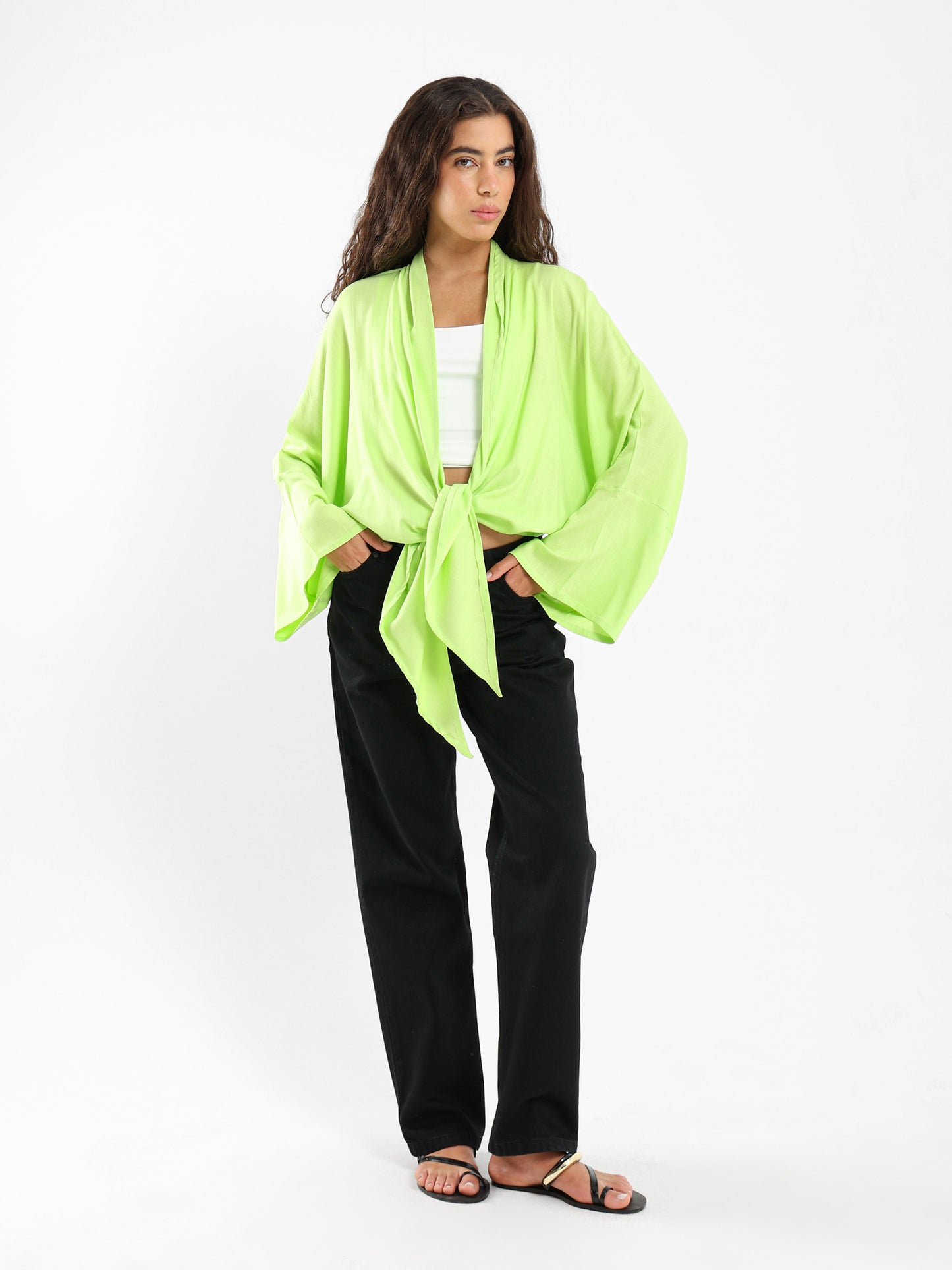 Short Kimono with Front Tie