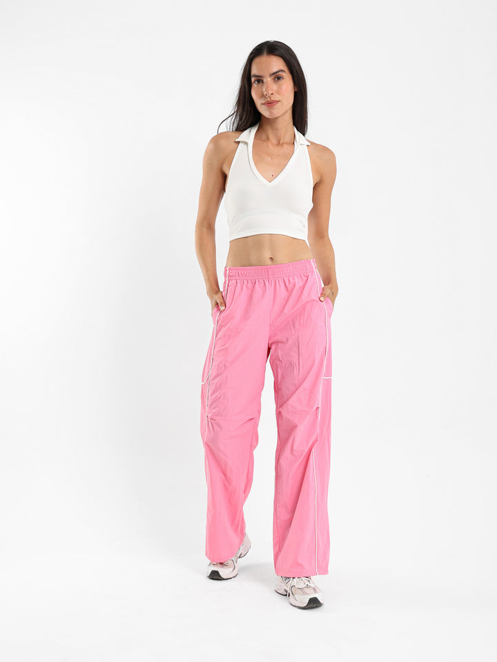 Loose Track Pants with Side Piping