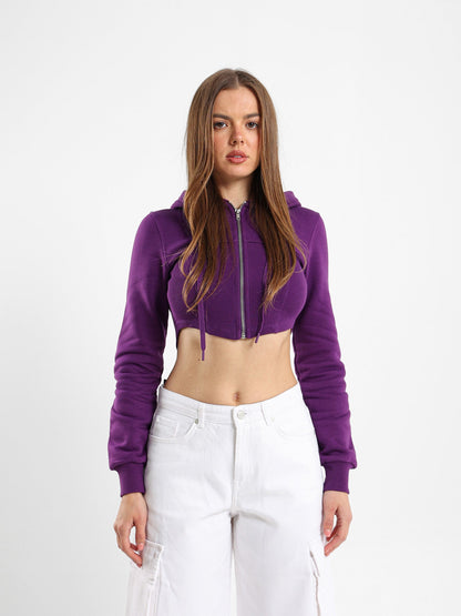 Corset Zip Up Hoodie