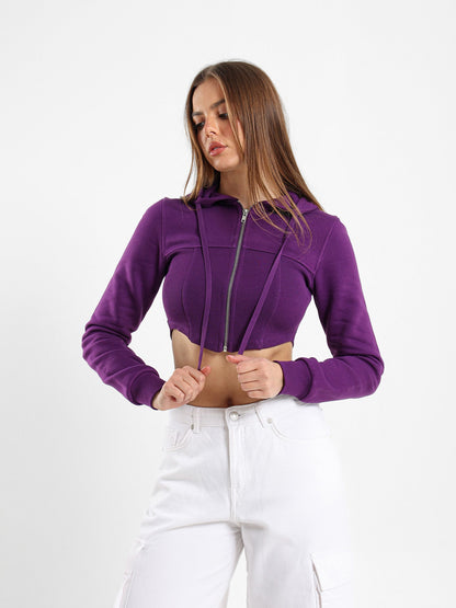 Corset Zip Up Hoodie