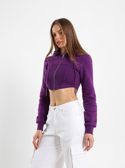 Corset Zip Up Hoodie