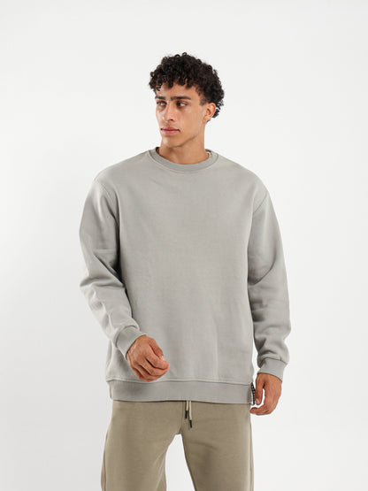 Round Neck Oversized Sweatshirt