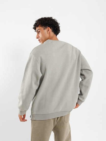 Round Neck Oversized Sweatshirt