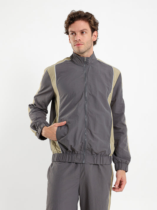 Contrast Panel Lightweight Hoodie