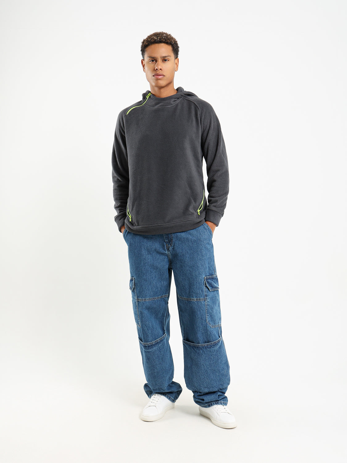 Hoodie with Zipper Detail - Outlet