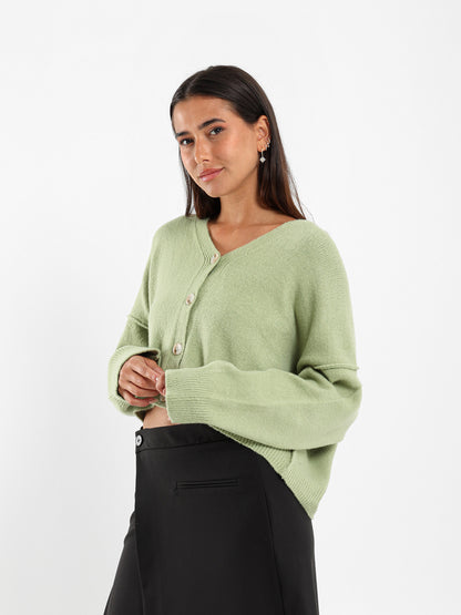 Dropped Shoulder Cardigan