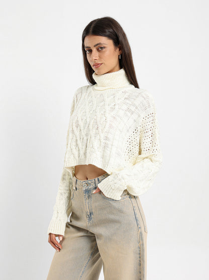 Slub Cropped Pullover