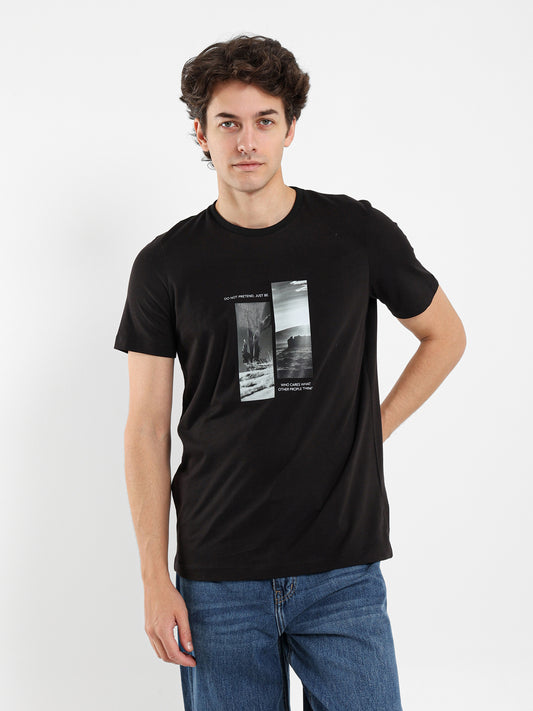 Do Not Pretend Just Be Front Print T-Shirt
