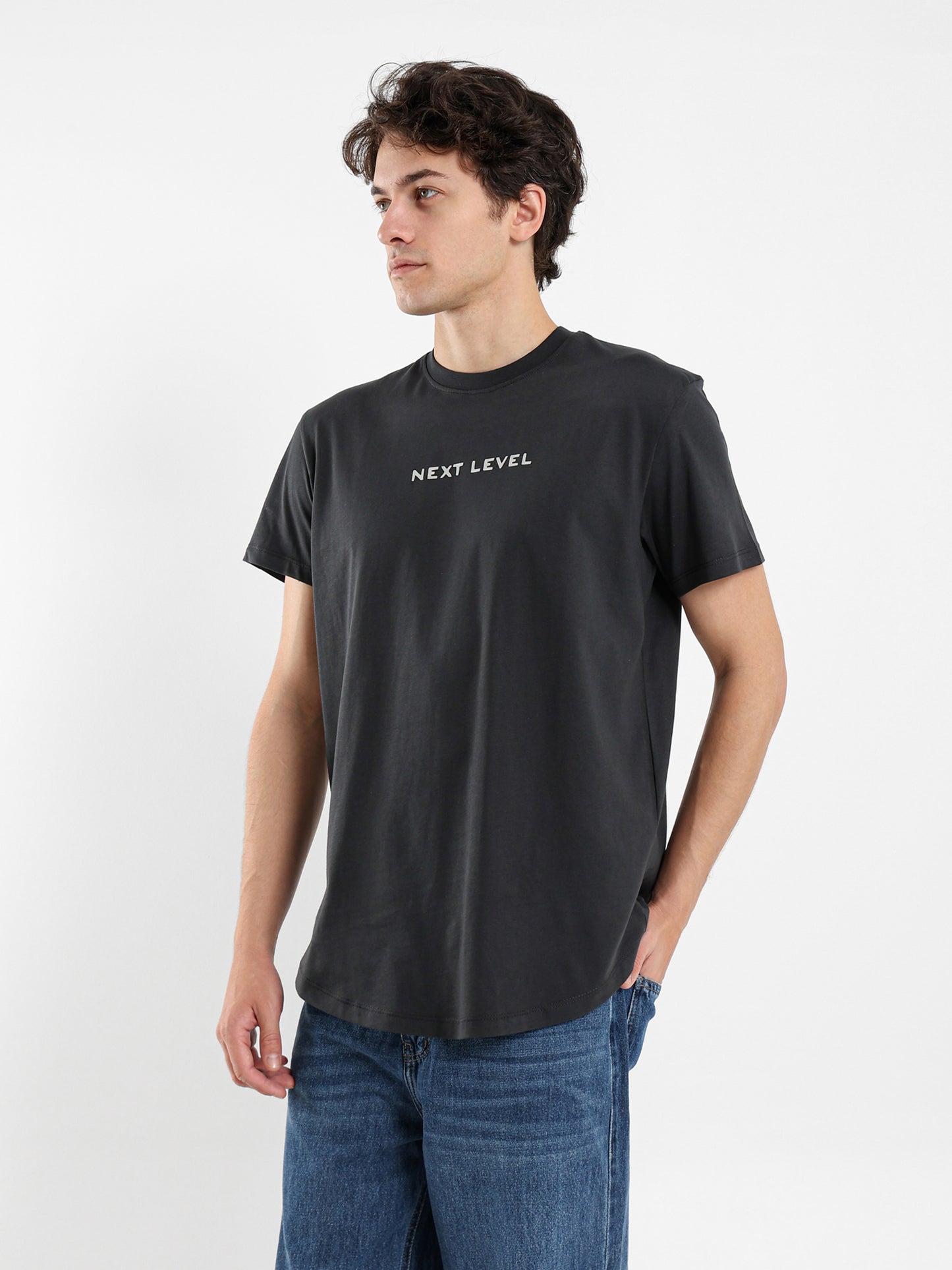 Next Level Front Print T-Shirt with Round Hem