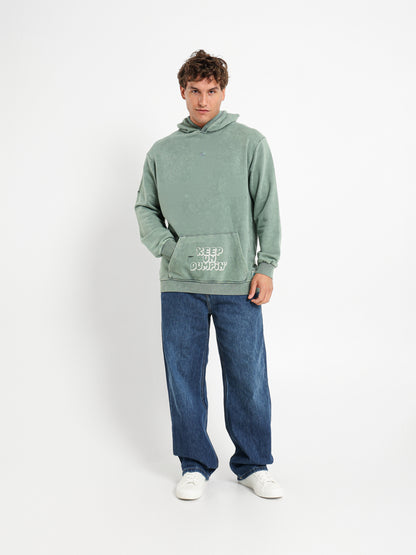 Dumpin Print Distressed Hoodie
