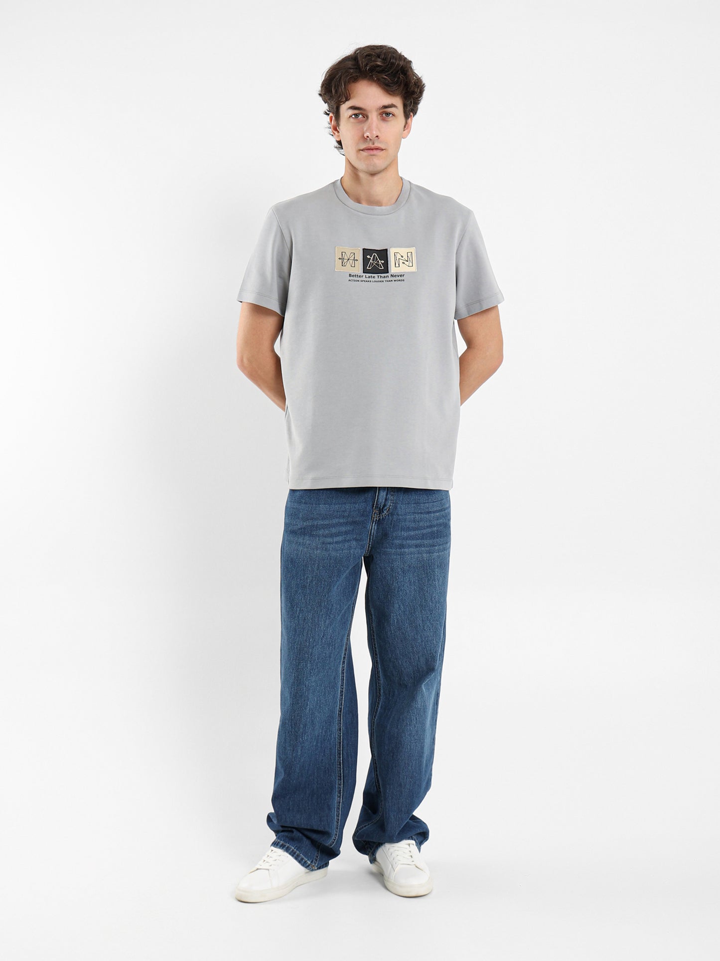 Better Late Than Never Front Print T-Shirt