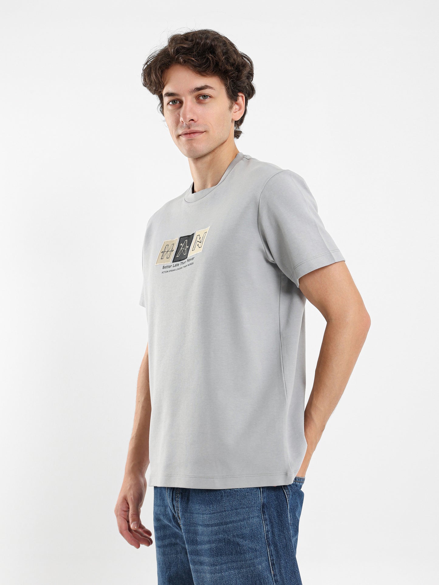 Better Late Than Never Front Print T-Shirt