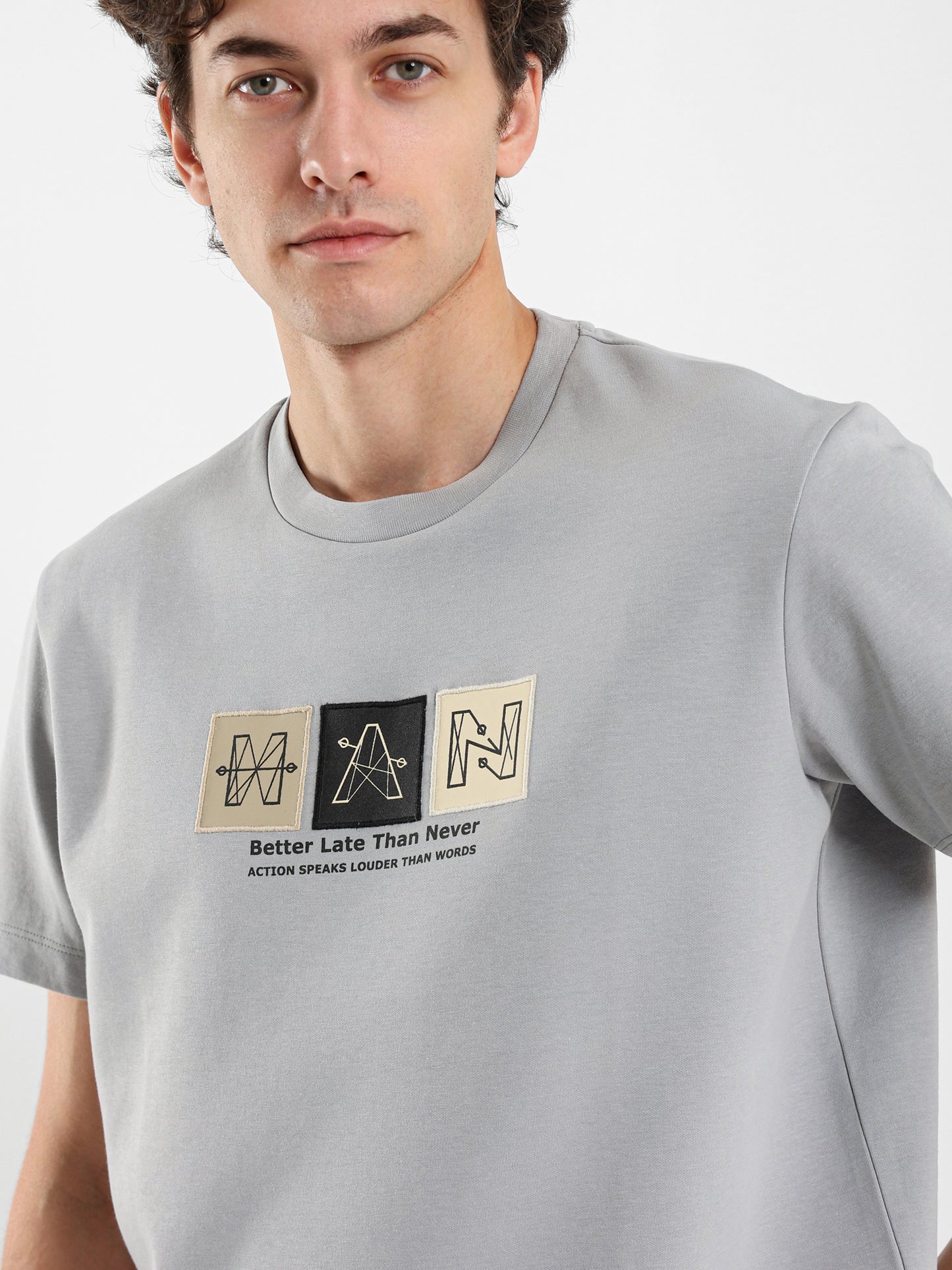 Better Late Than Never Front Print T-Shirt