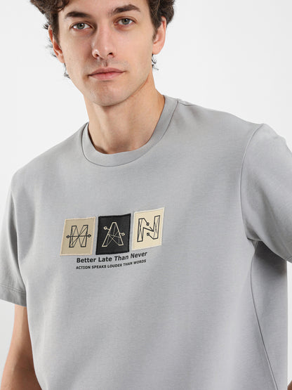 Better Late Than Never Front Print T-Shirt