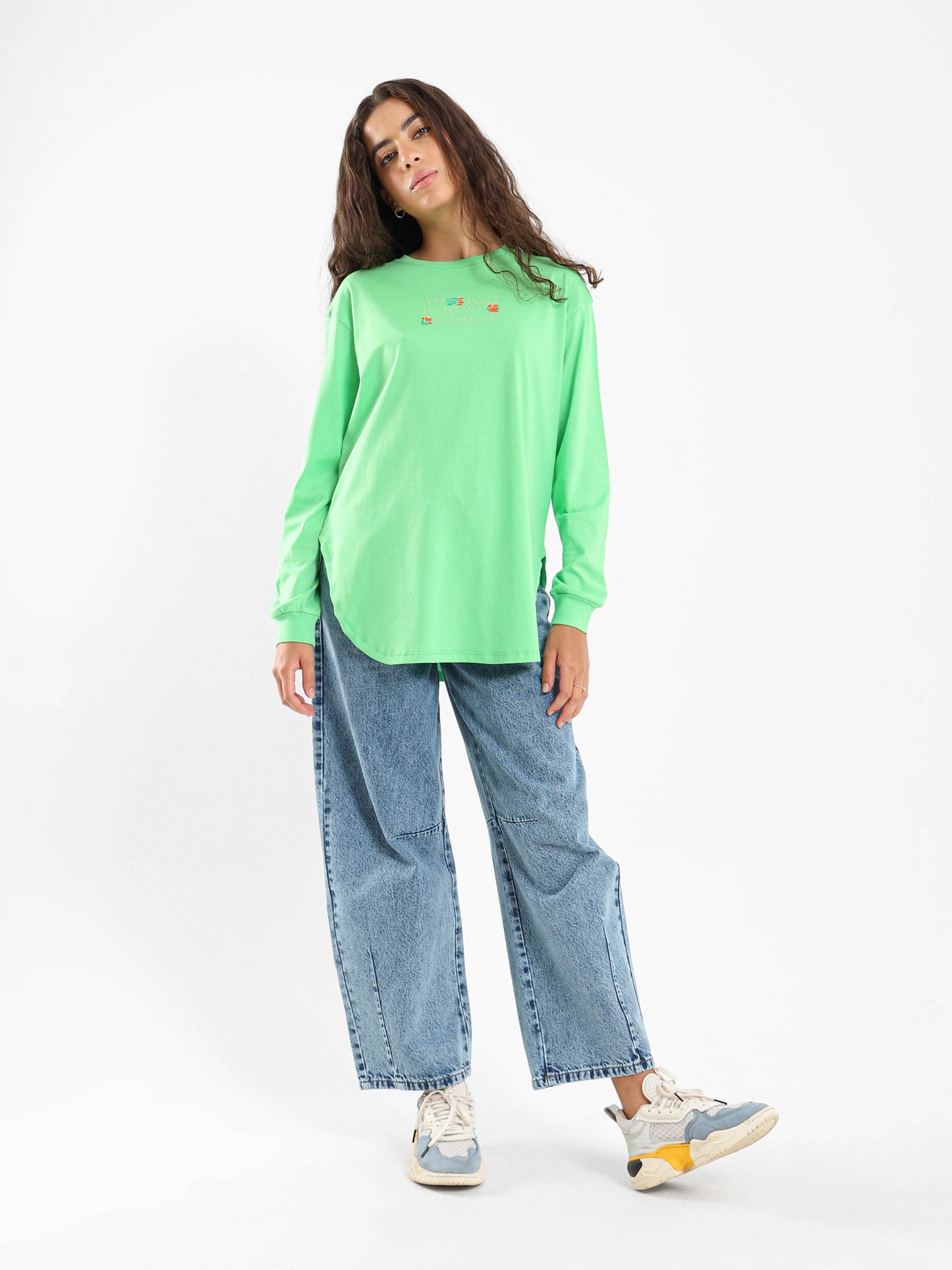 Heart Bloom Front Print Tee