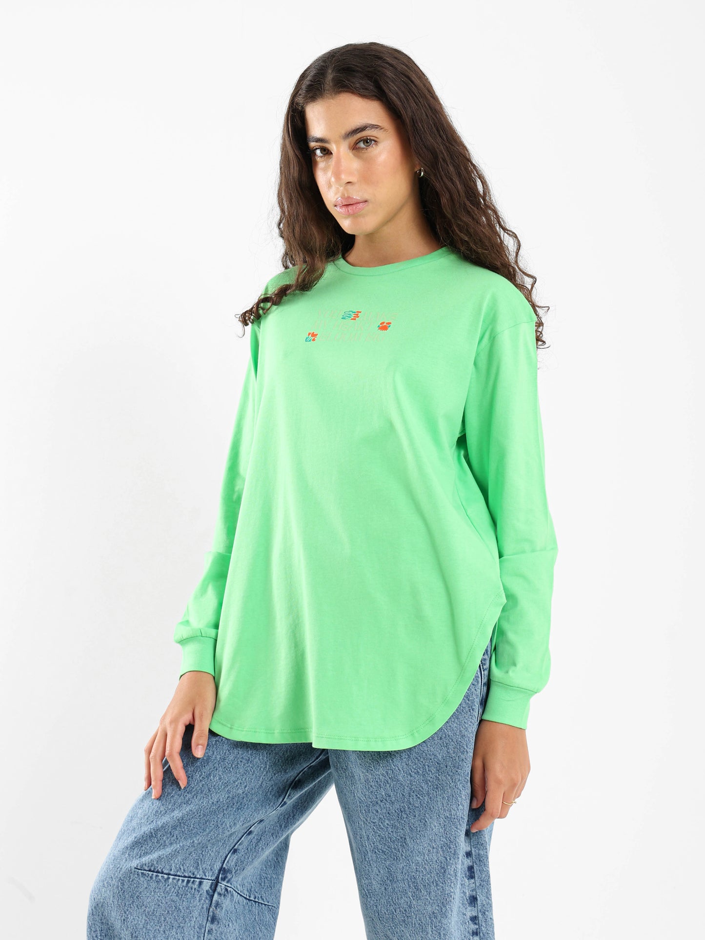 Heart Bloom Front Print Tee