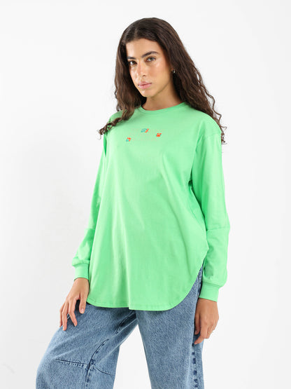 Heart Bloom Front Print Tee