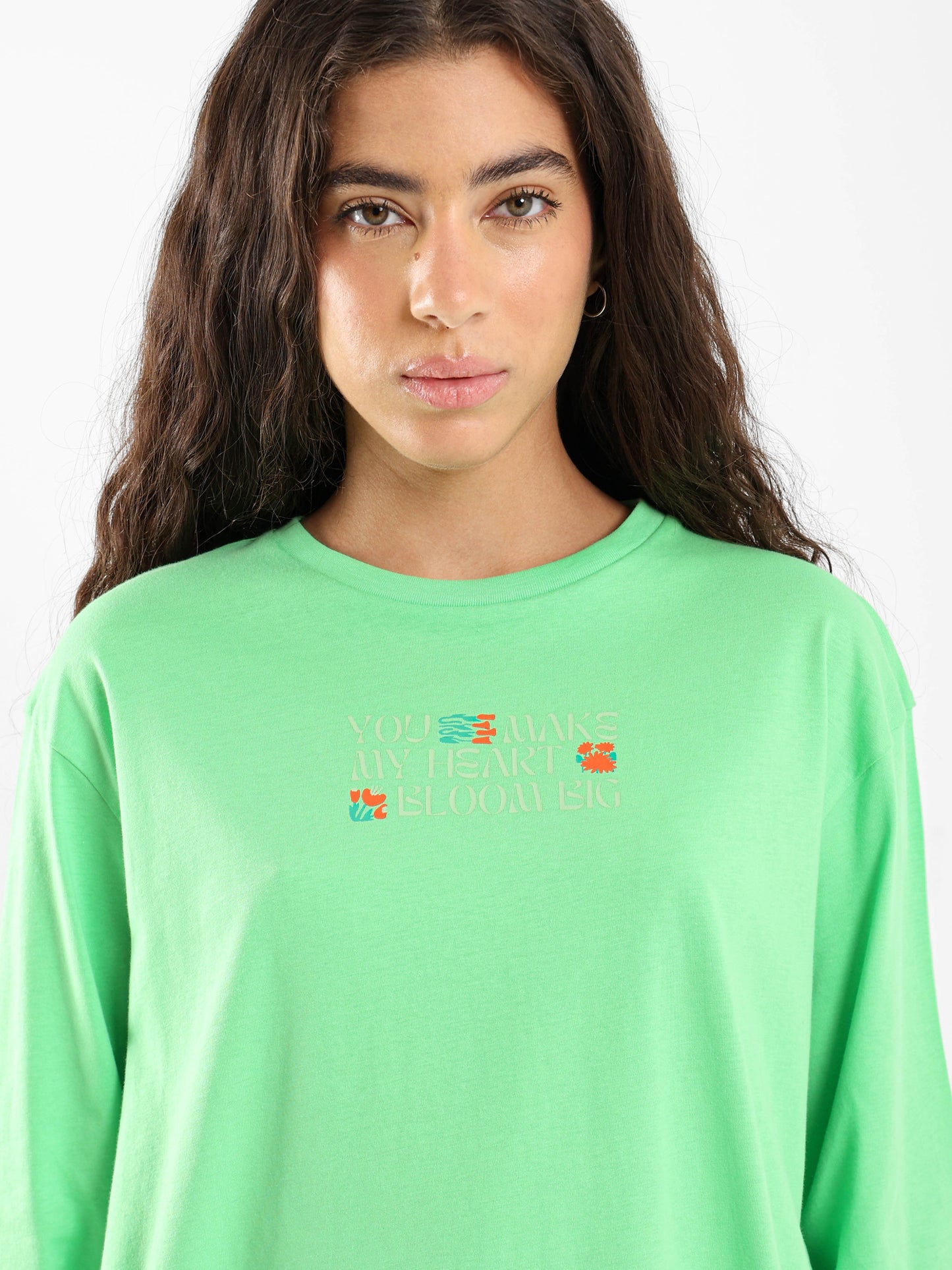 Heart Bloom Front Print Tee