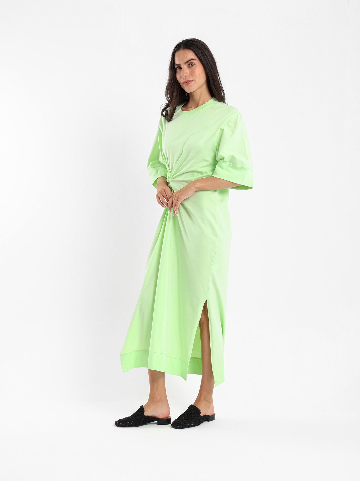 Front Knot T-Shirt Dress