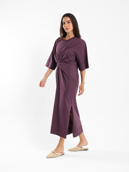 Front Knot T-Shirt Dress
