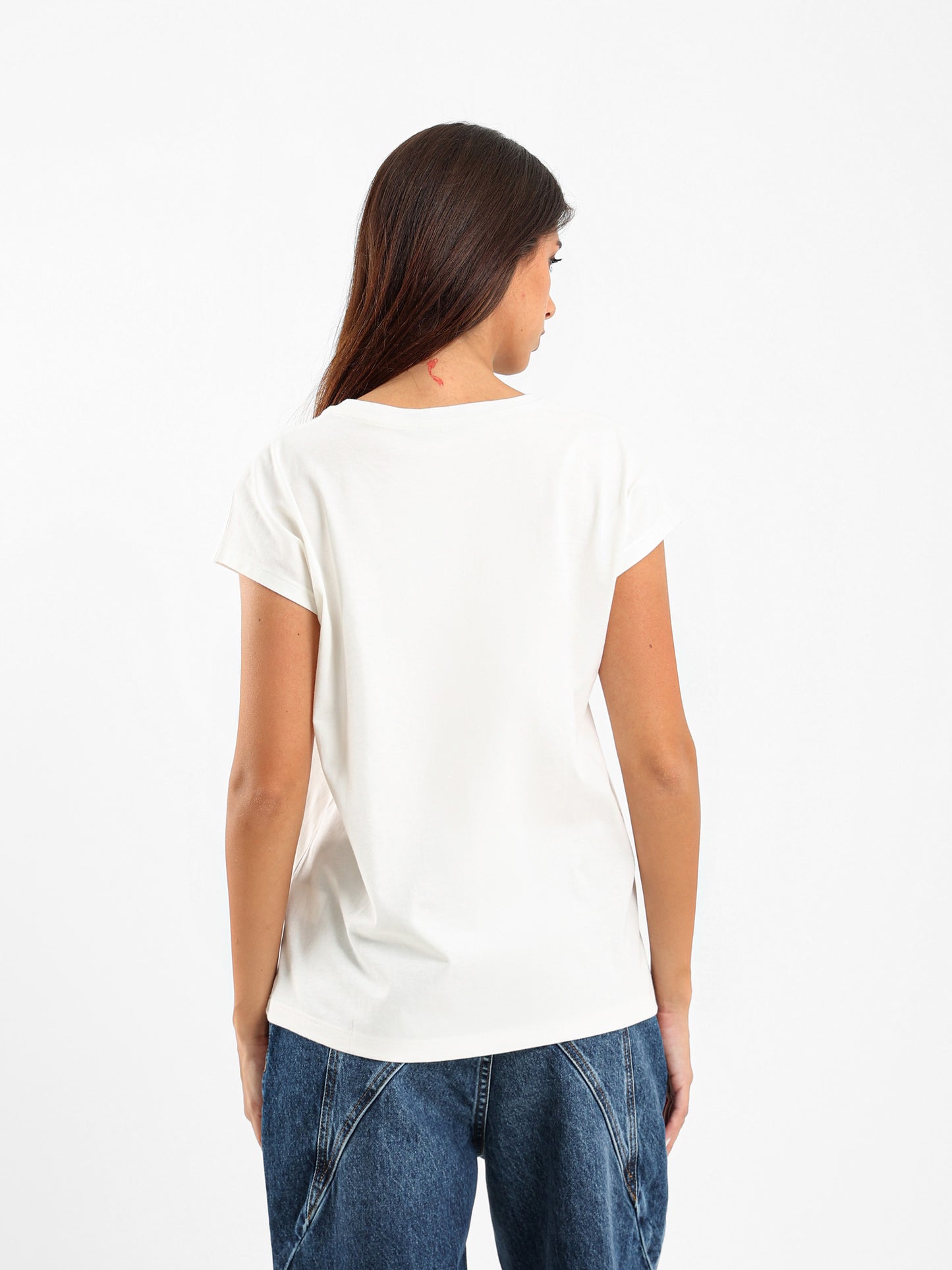 Minimal Palm Tree Cap Sleeve T-Shirt