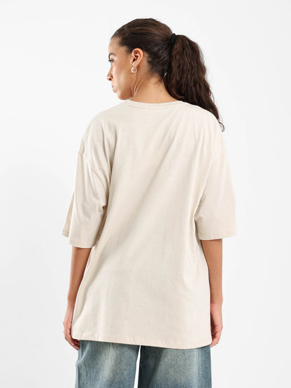 Lights On Oversized Print Tee