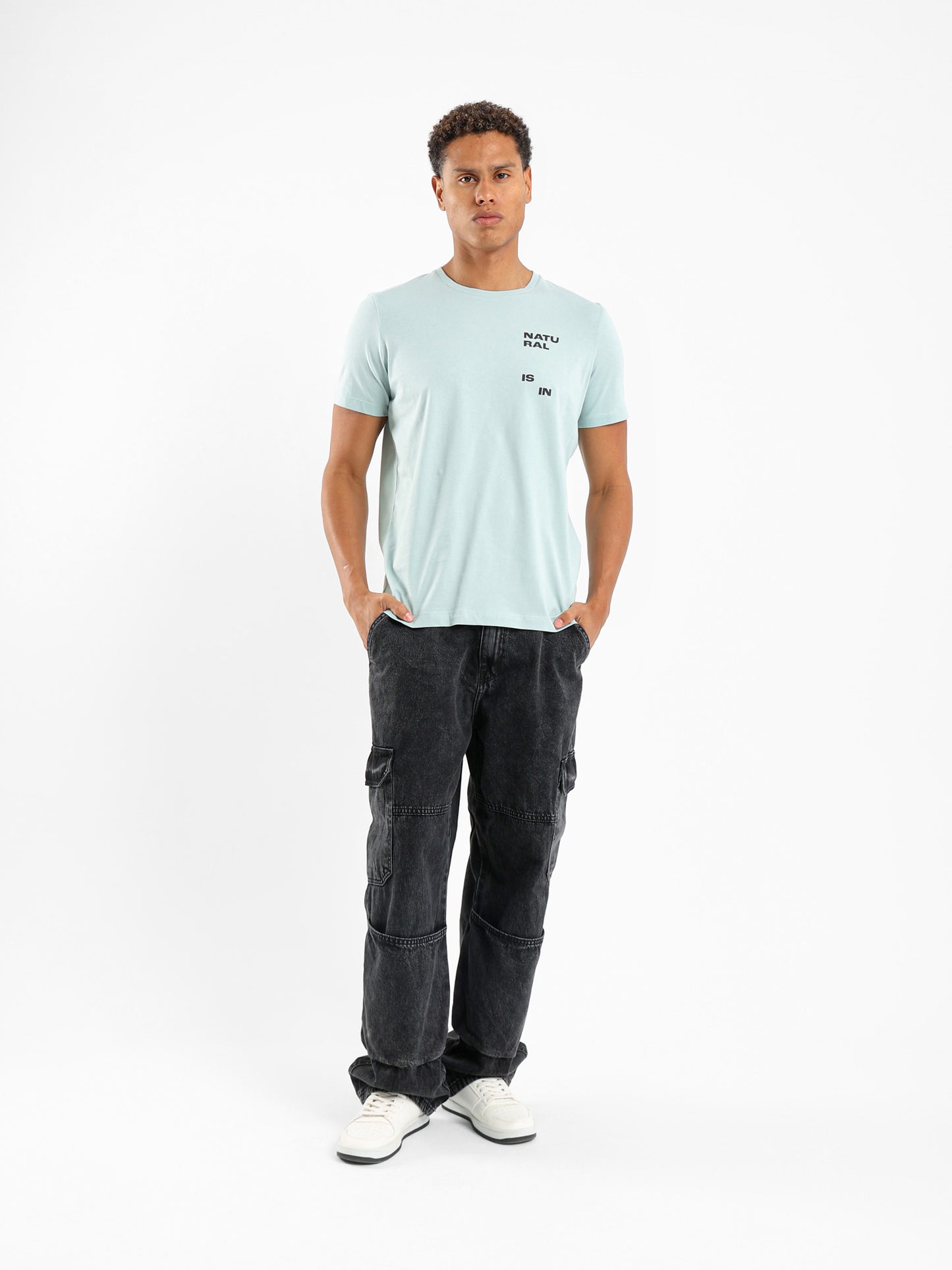 Chest Text Printed T-Shirt