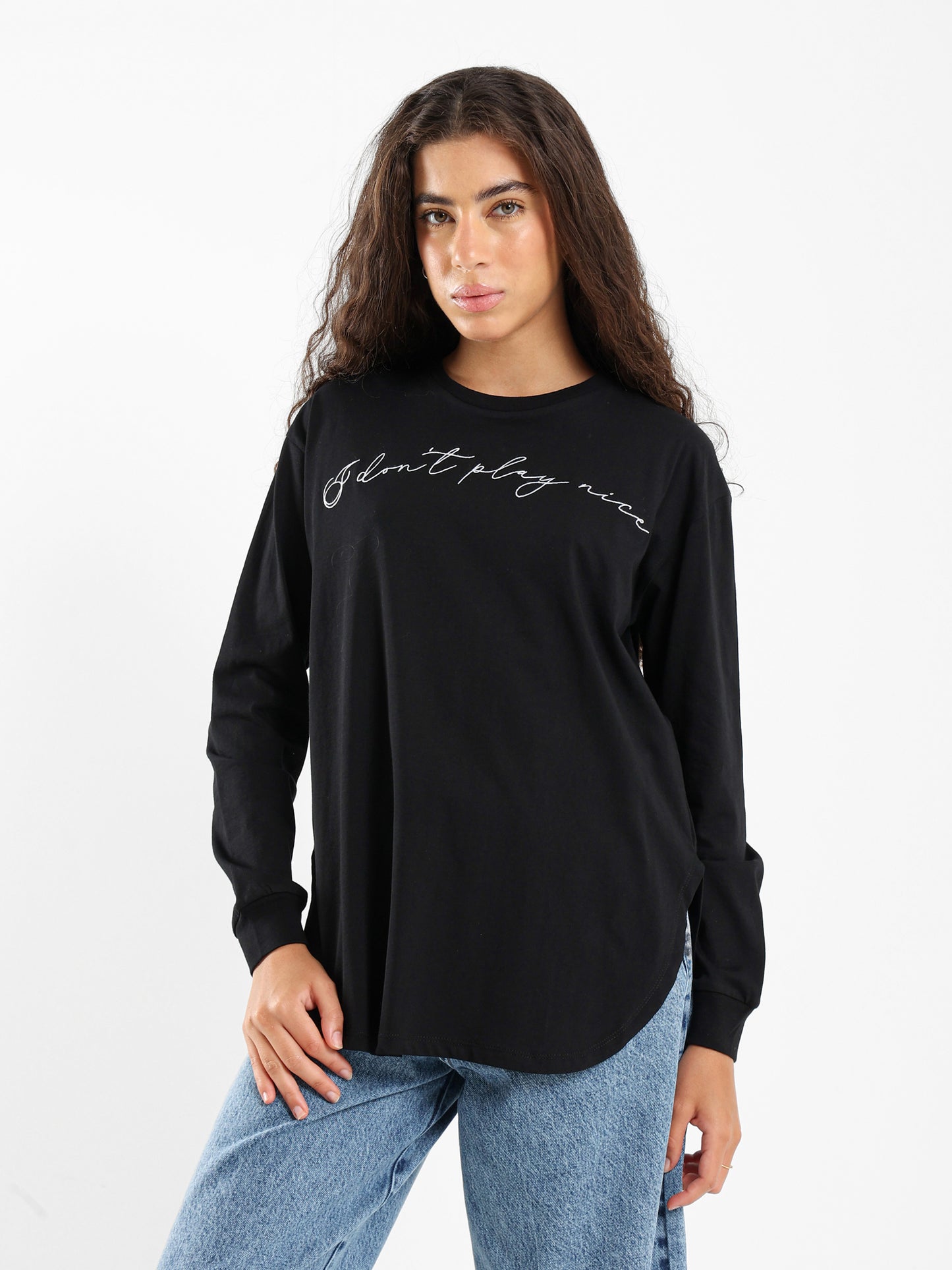 I Dont Play Nice Embroidered Tee