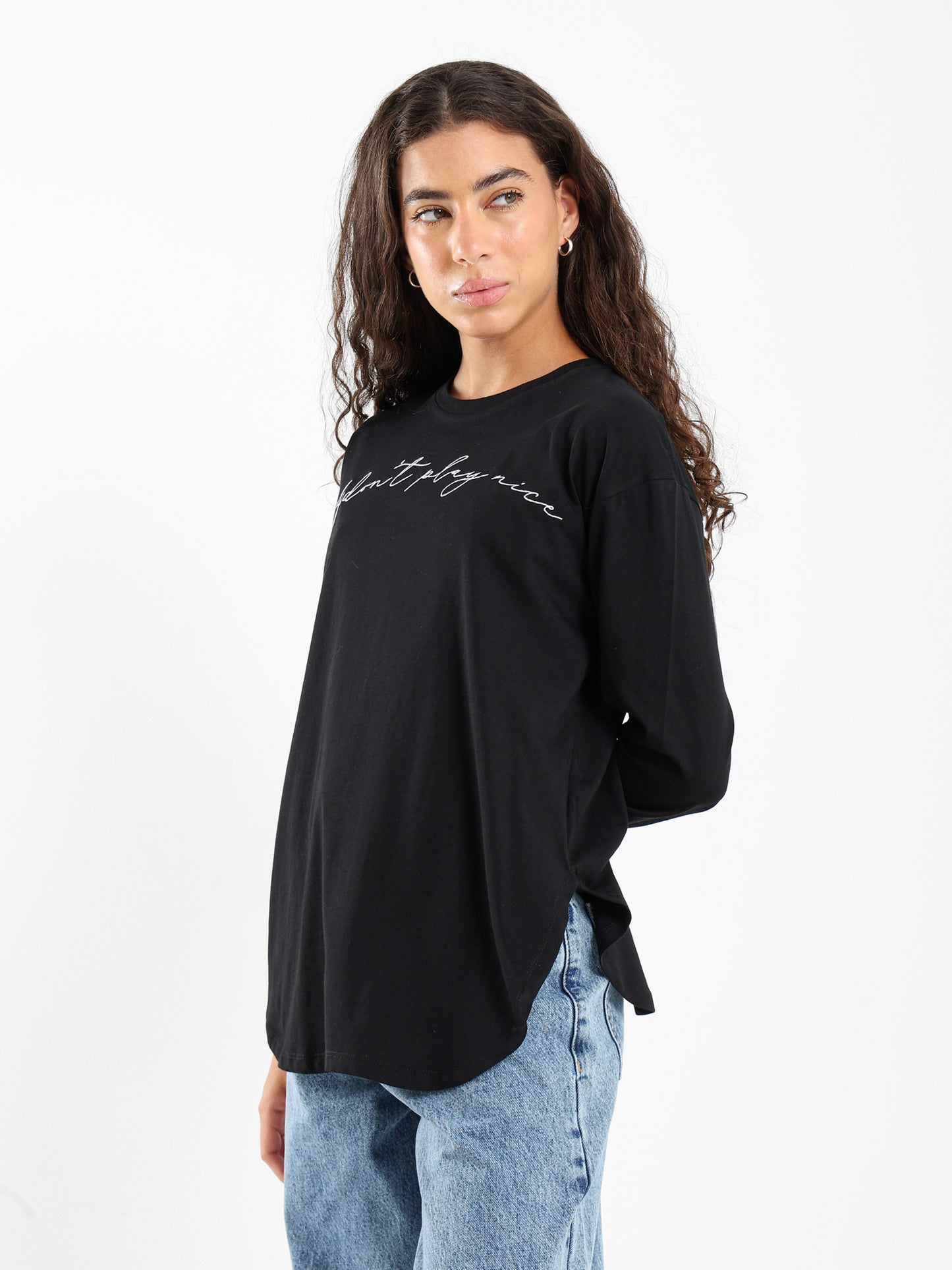 I Dont Play Nice Embroidered Tee