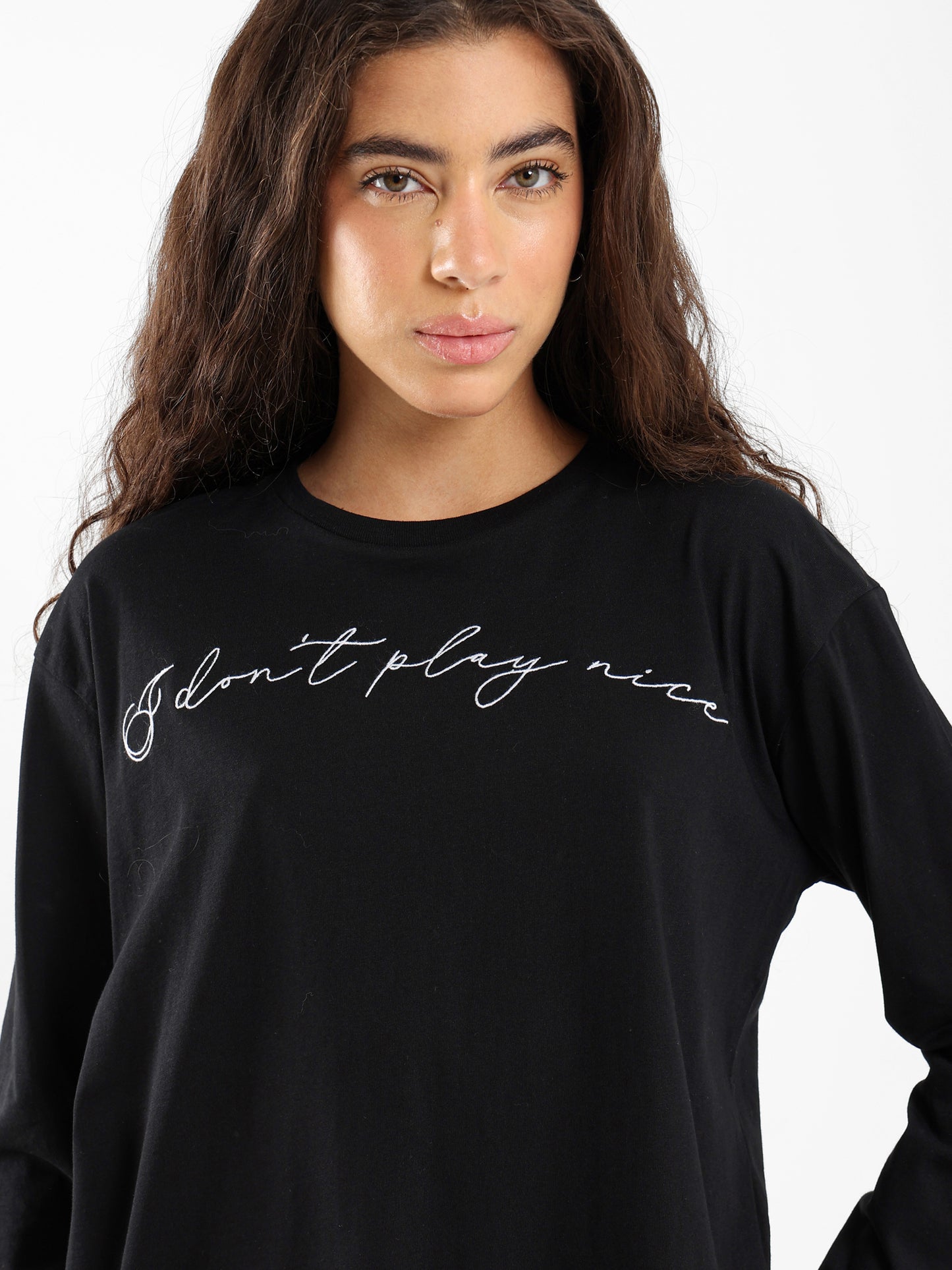 I Dont Play Nice Embroidered Tee