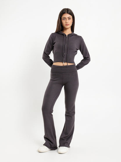 Cropped Tricot Hoodie