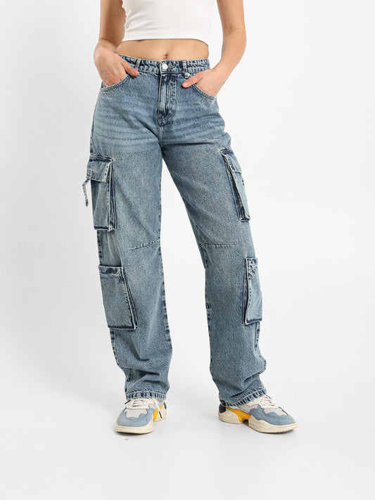 Cargo Jeans with Multiple Pockets