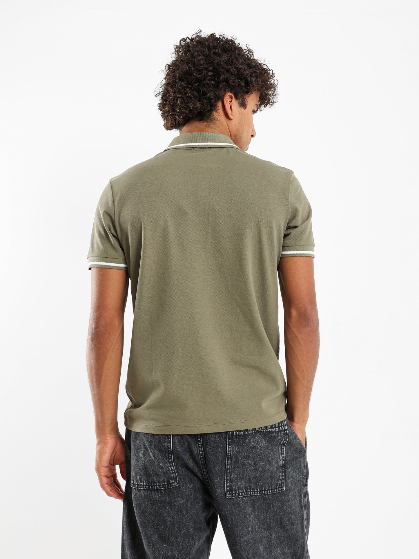 Contrasting Detail Polo Shirt