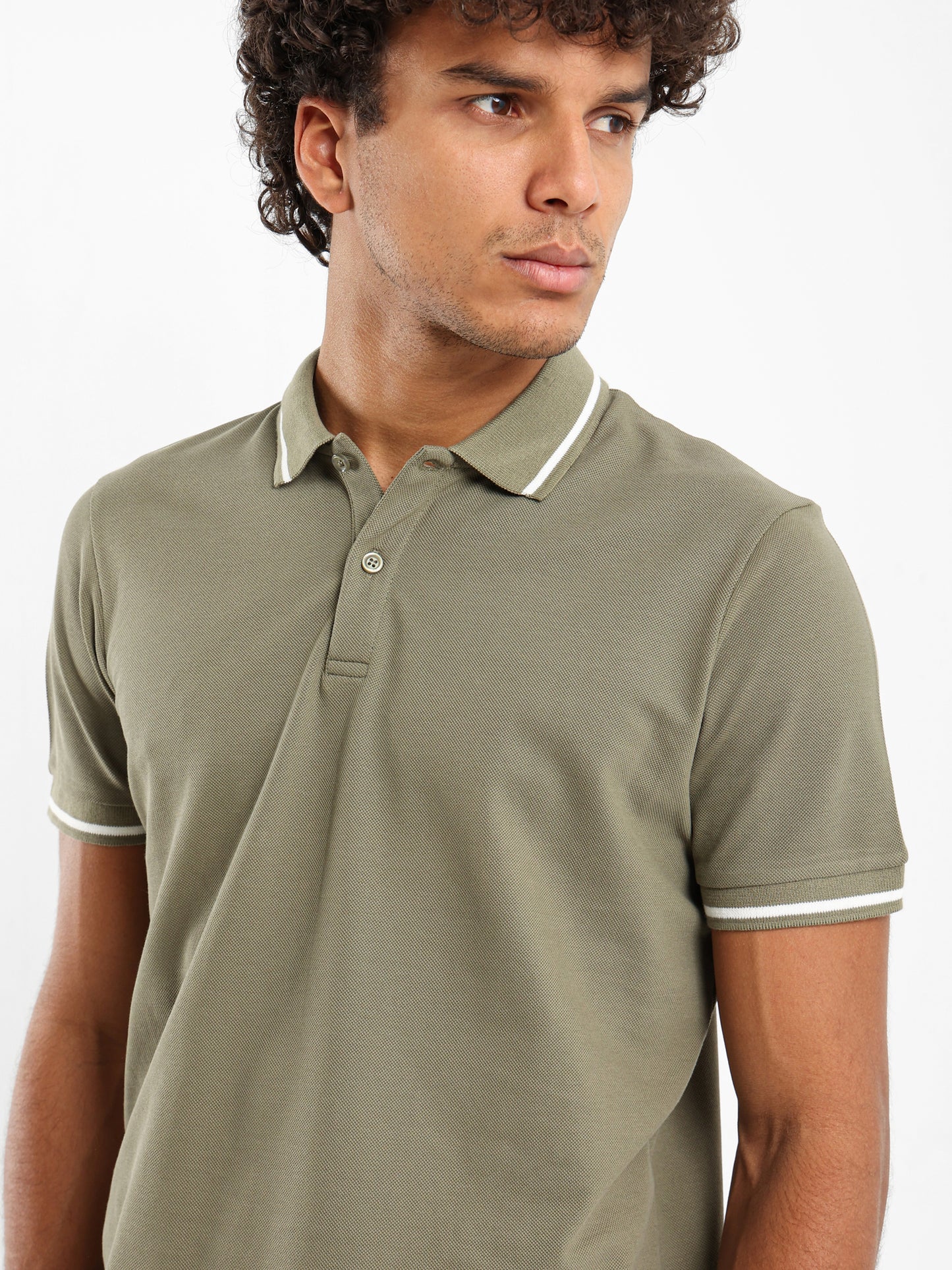 Contrasting Detail Polo Shirt