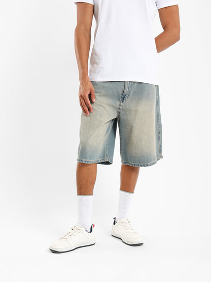 Oversized Denim Shorts