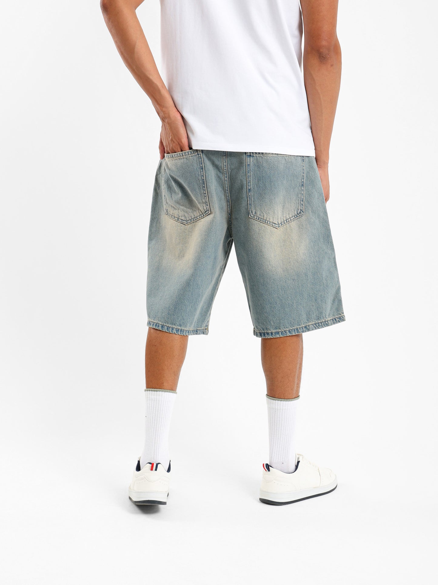 Oversized Denim Shorts