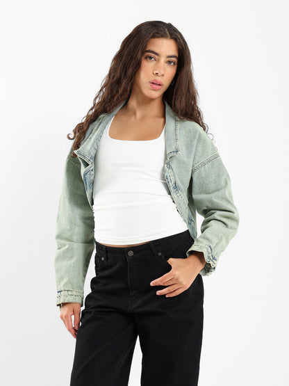 Loose Denim Bolero Jacket