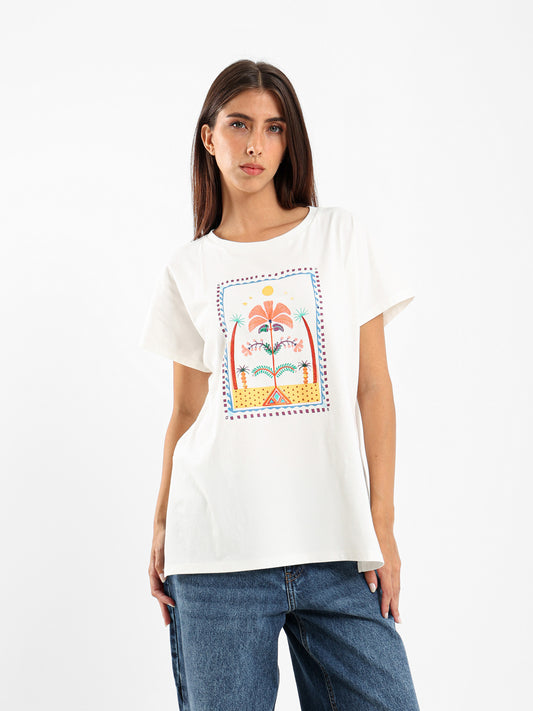Vintage Ethnic Print T-Shirt