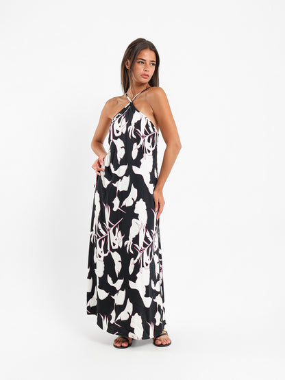 Cutout Ruffle Maxi Dress